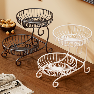 水果盘置物架水果盘家用客厅茶几桌面收纳架多层水果篮零食摆放盘