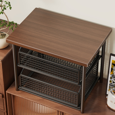 台面咖啡机置物架抽拉增高收纳架