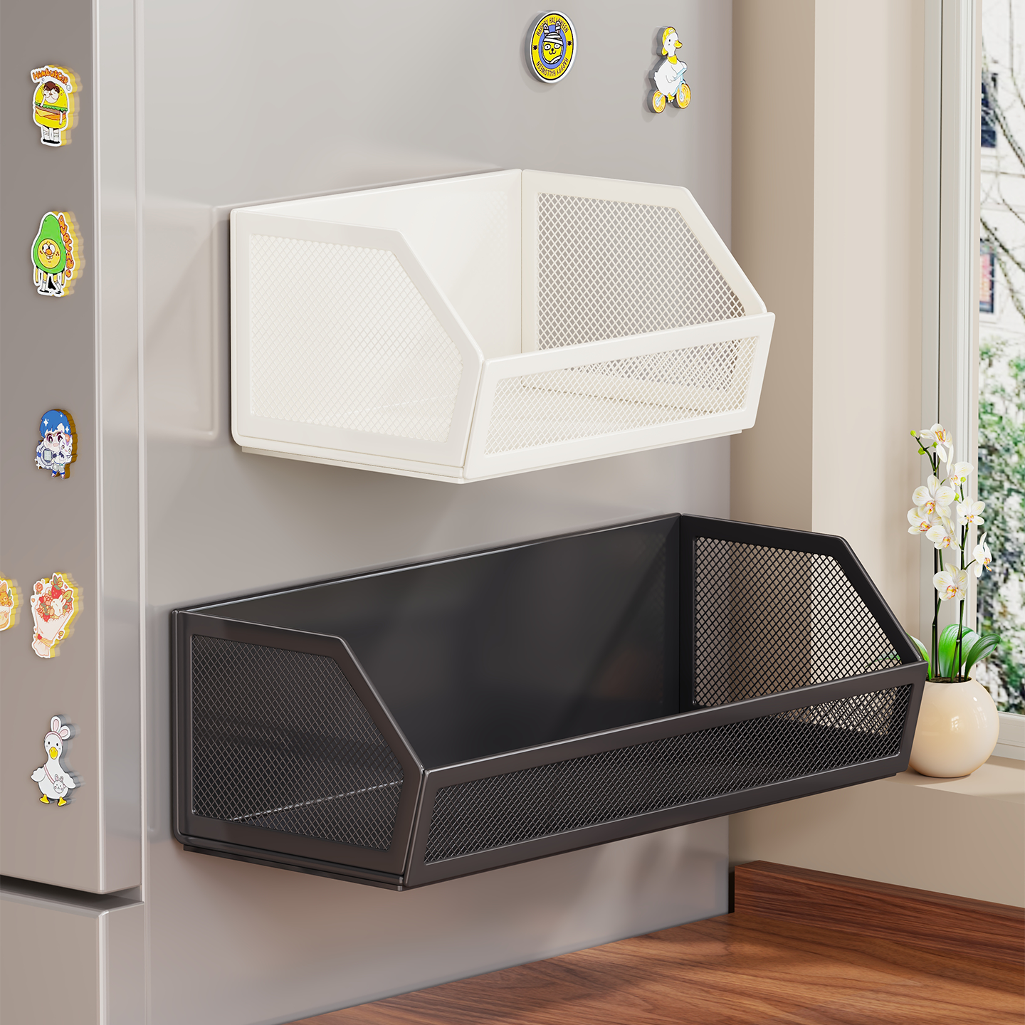 磁吸冰箱置物架侧收纳挂架