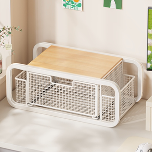 打印机置物架办公桌上复印机放置柜桌面双层带抽屉文件资料收纳架