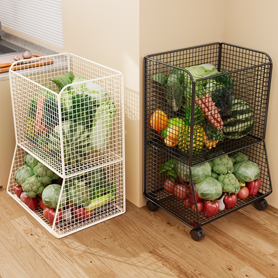 厨房菜篮子落地蔬菜置物架收纳架