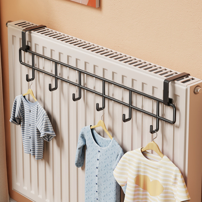 暖气片置物架上方晾衣架晾晒架