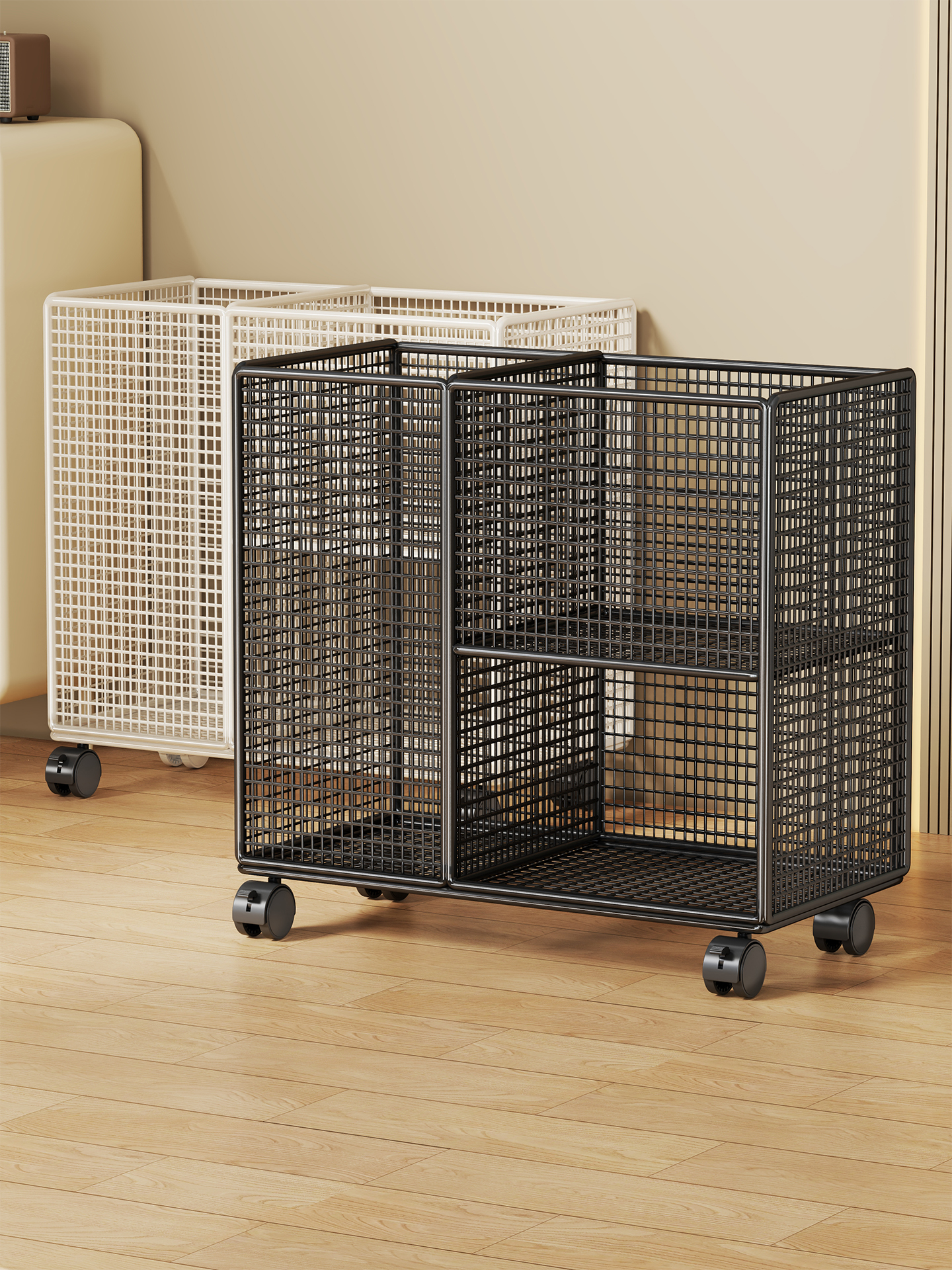 瑜伽垫储物篮家用大容量移动运动健身器材储物架羽毛球拍储物架