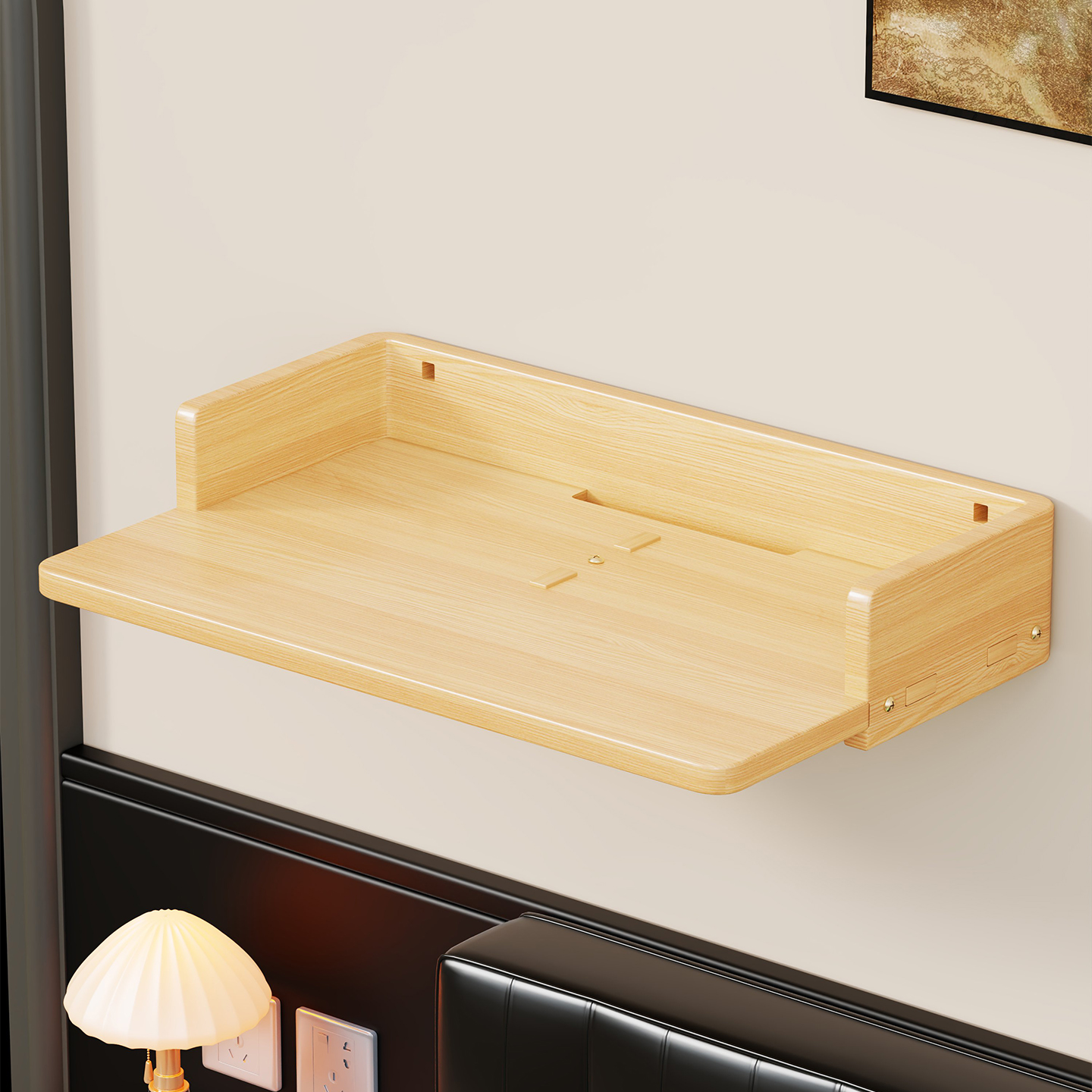 实木投影仪支架壁挂墙上