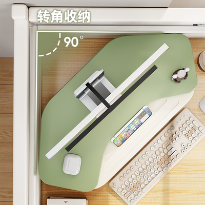 转角电脑增高架显示器工位收纳架