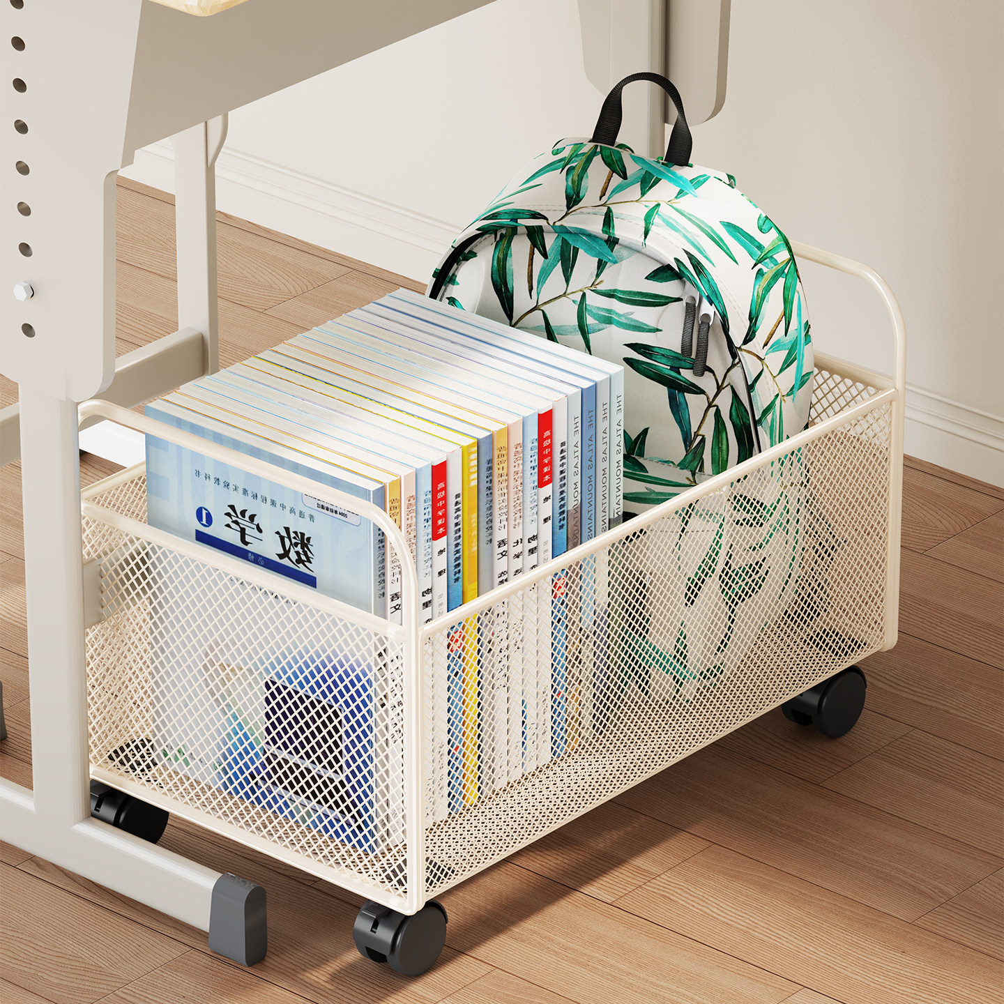 书包置物架学生放课本可移动收纳架教室桌下装书神器小推车储物架,收纳整理,整理架/置物架/收纳架,淘宝优惠券,粉丝福利购,淘宝优惠卷