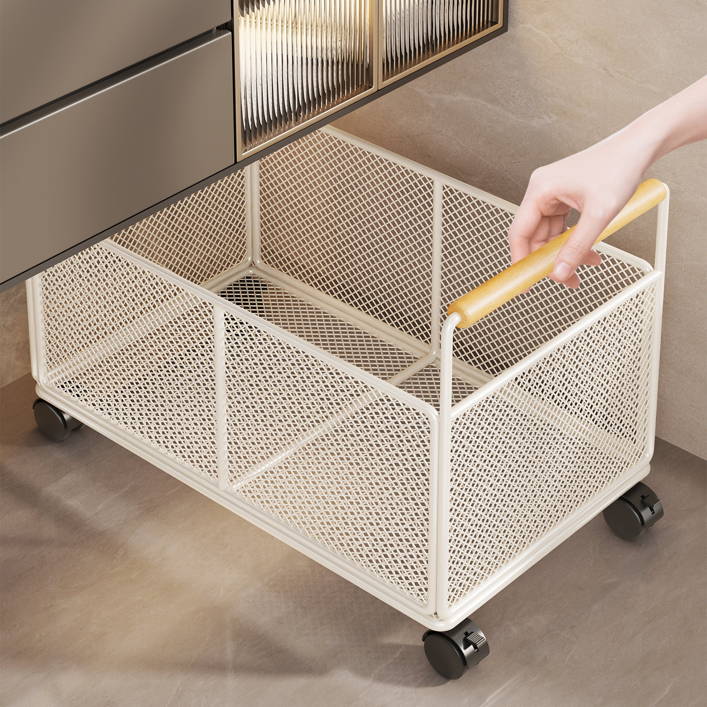 柜下脏衣篮大容量带轮可移动