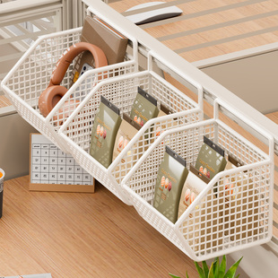 办公桌工位神器办公室桌面置物架悬挂式挂架大容量免打孔挂钩挂篮