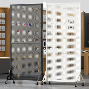 洞洞板落地置物架货架手机配件饰品架立式五金工具挂板超市展示架