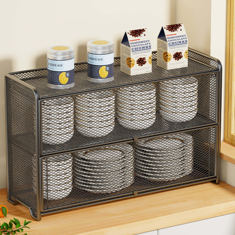 新款碗碟收纳柜厨房台面多层收纳柜多功能碗柜家用橱柜餐边储物柜