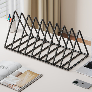 cd展示架桌面收纳置物架铁艺三角专辑影碟片磁带光盘储存收藏盒子
