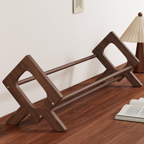 创意ins实木书立架桌面书本置物