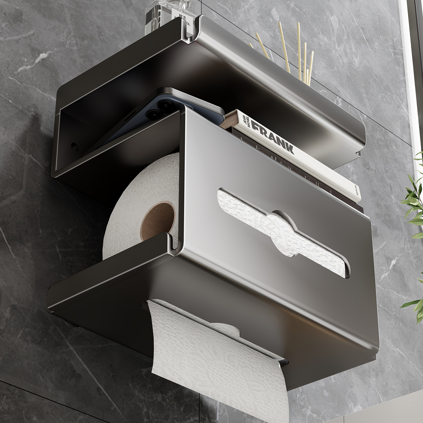 纸巾架免打孔壁挂置物架