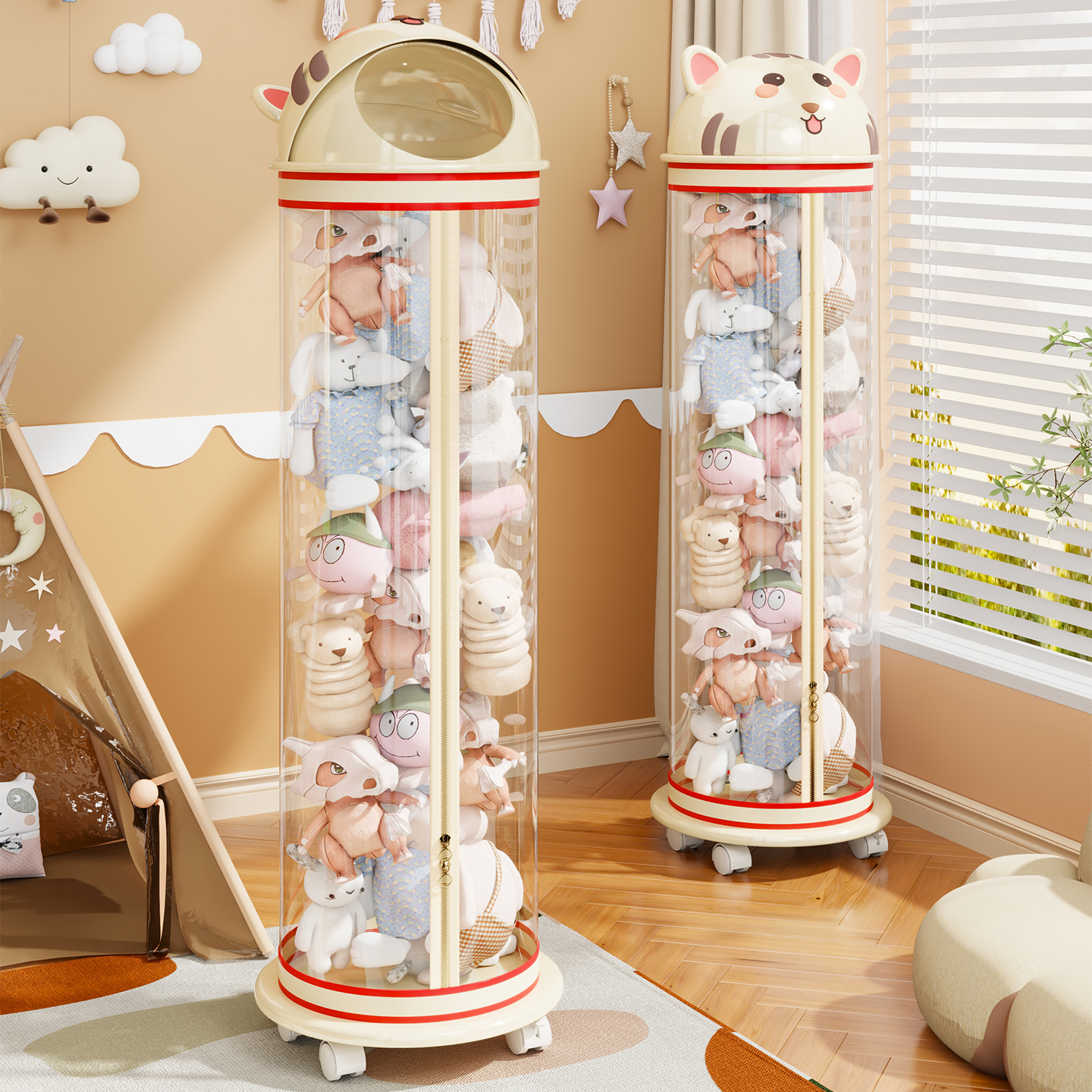 娃娃收纳桶大容量透明筒