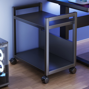 主机托架家用多层台式机箱置物架子电竞房桌下带轮电脑底座放置架