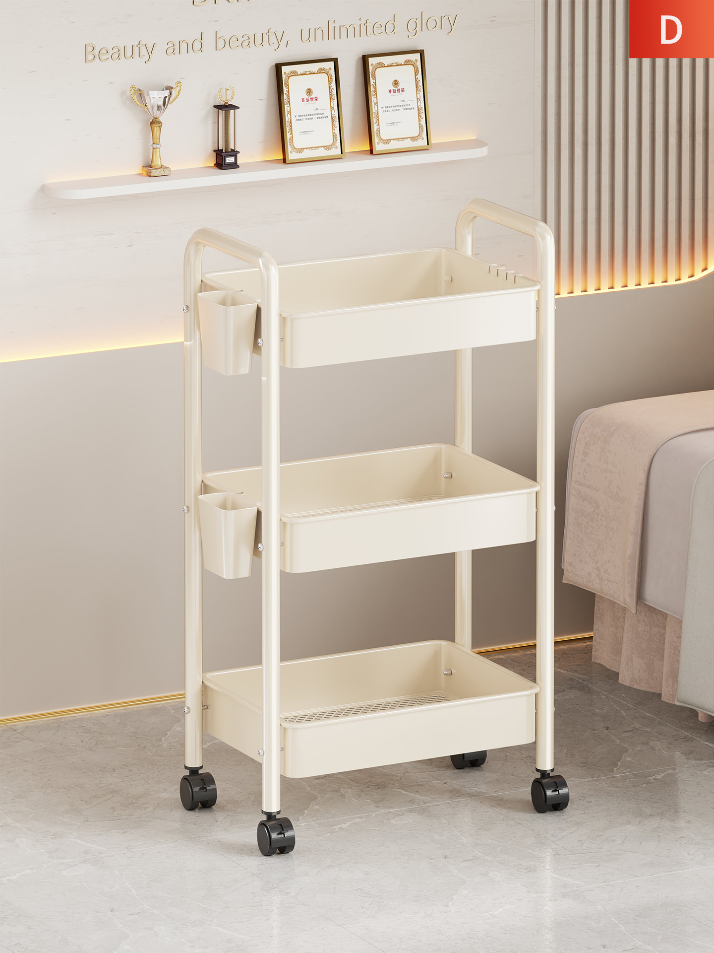 小推车美容院专用工具车轻奢高级医疗仪器用品置物架小气泡手推车