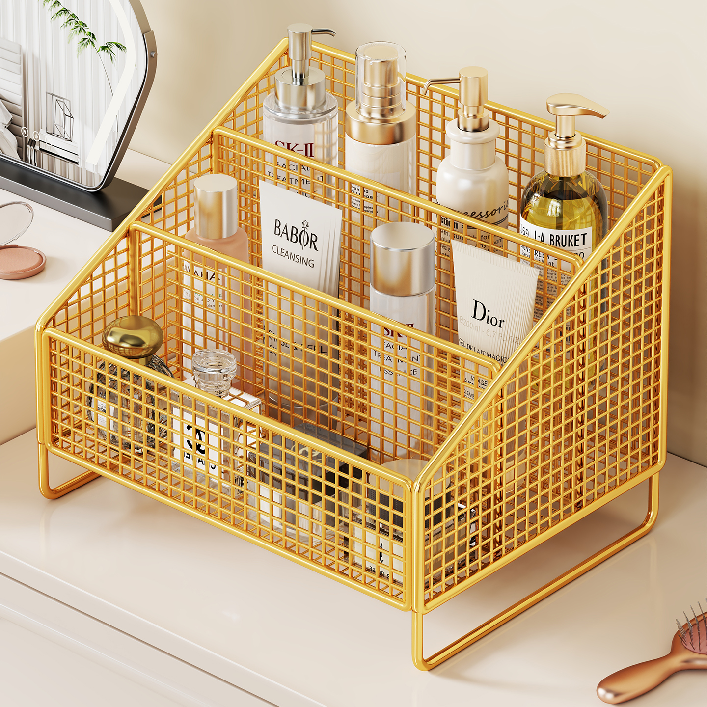 化妆品置物架收纳盒桌面梳妆台