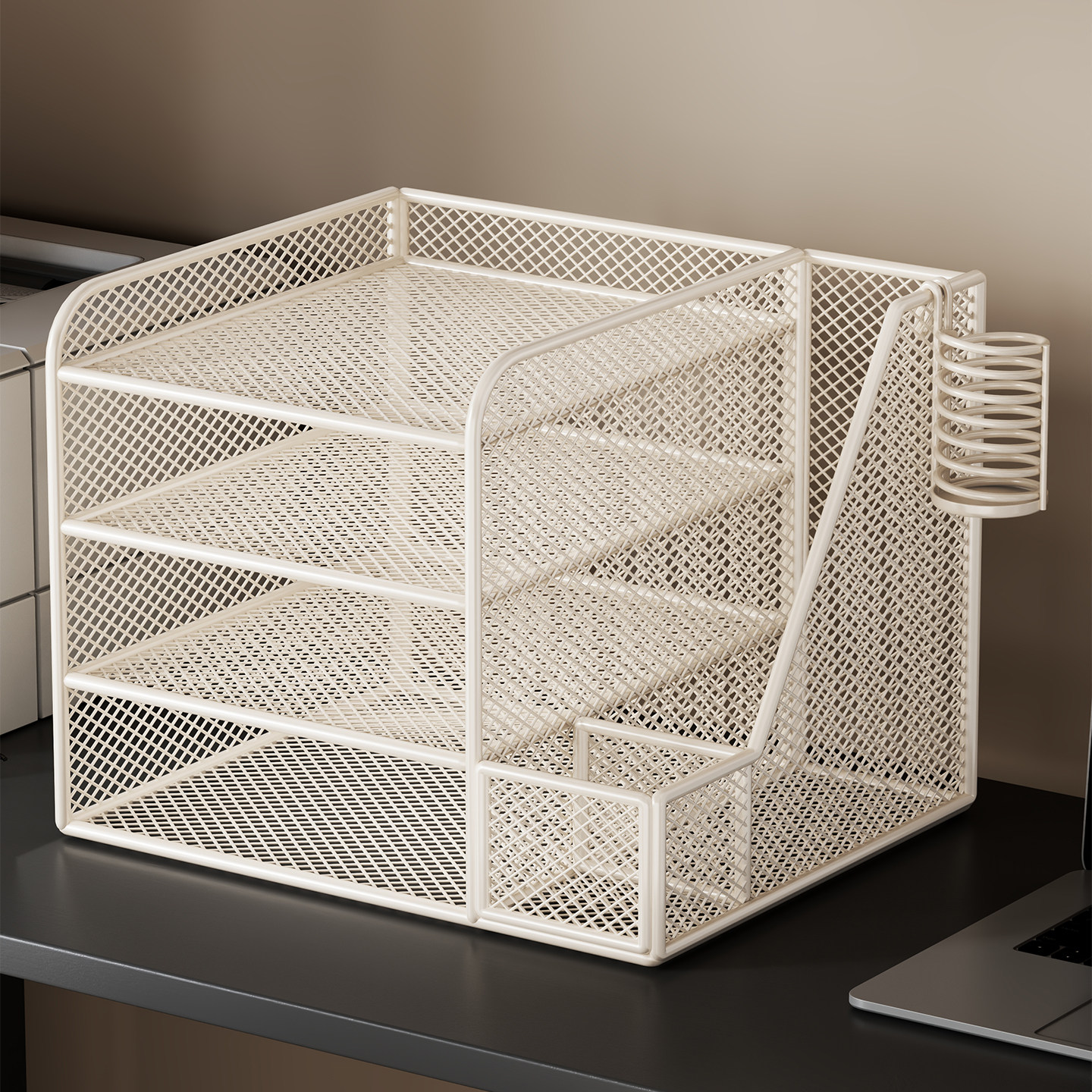 文件架家用桌上书立架铁艺简约金属书架桌面多功能大容量儿童置物架资料档案收纳架办公室多层分格试卷储物架,文具电教/文化用品/商务用品,文件座/文件架/文件框,淘宝优惠券,粉丝福利购,淘宝优惠卷