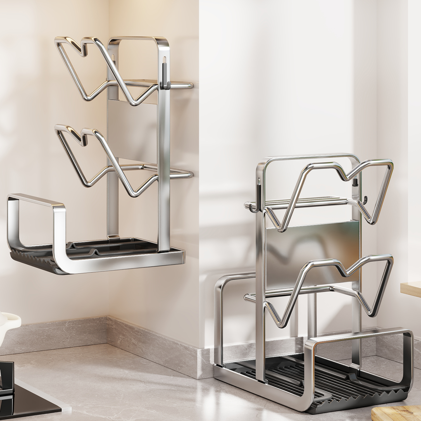 锅盖架厨房多功能置物架砧板菜板