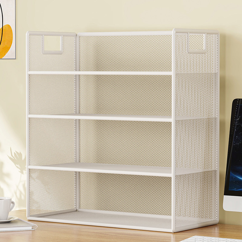 书架办公桌面置物架书桌上书本书籍收纳架台面桌子分层储物小架子