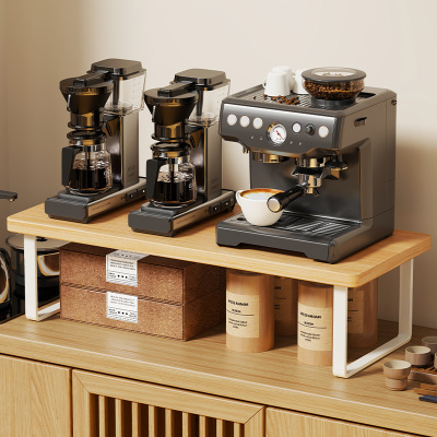 实木咖啡机置物架器具咖啡杯