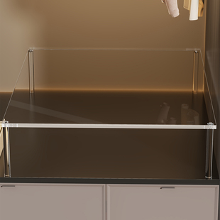 亚克力免打孔衣柜隔板置物架分层板鞋柜子分隔层板橱柜内收纳定制