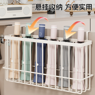 入户门雨伞收纳架防盗门口上壁挂式雨伞放置架门后磁吸悬挂置物架