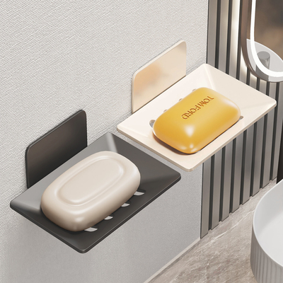 卫生间肥皂盒香皂盒壁挂式免打孔家用浴室置物架沥水肥皂碟架挂墙