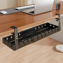 桌下理线器置物架插座插排电线数据线放置架办公室电脑走线集线盒