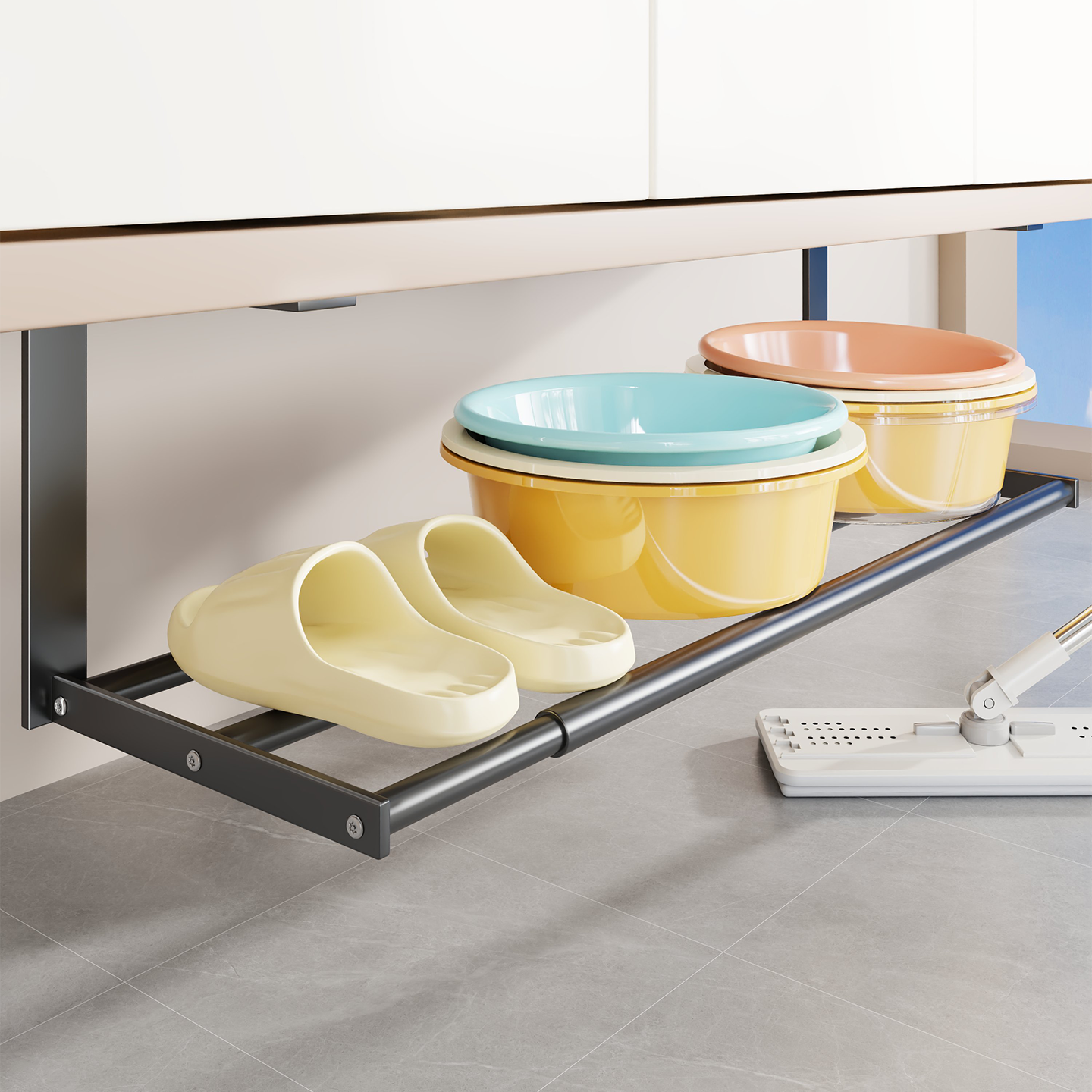 洗脸盆收纳架浴室柜下置物架