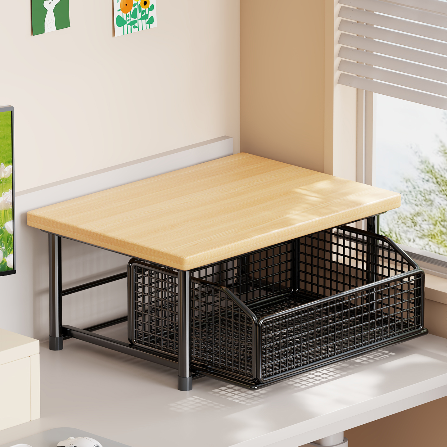 打印机置物架办公室桌面小型