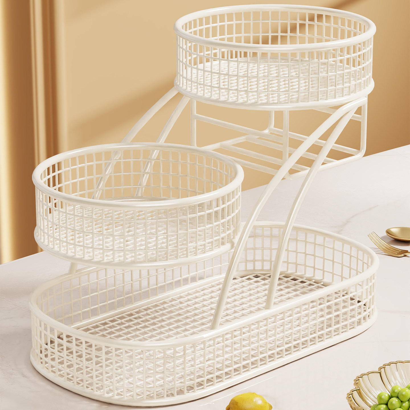 水果盘置物架客厅茶几家用多层零食干果框台面架多功能轻奢水果篮,餐饮具,果盆/果盘/果篮,淘宝优惠券,粉丝福利购,淘宝优惠卷