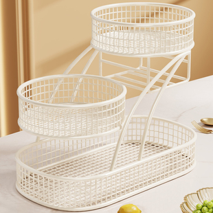 水果盘置物架客厅茶几家用多层零食干果框台面架多功能轻奢水果篮