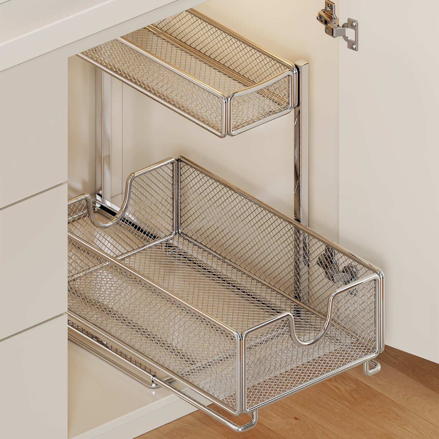 下水槽置物架浴室抽拉分层架