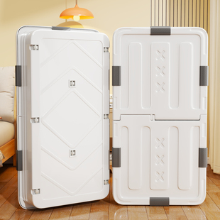 床底收纳箱床下大容量储物神器抽屉柜子扁平带滑轮宿舍置物整理箱