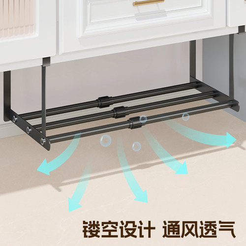 洗脸盆收纳架浴室柜下免打孔悬挂