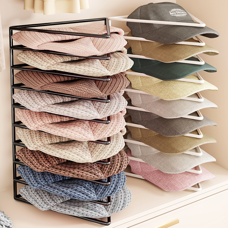 帽子收纳神器分层铁艺陈列架