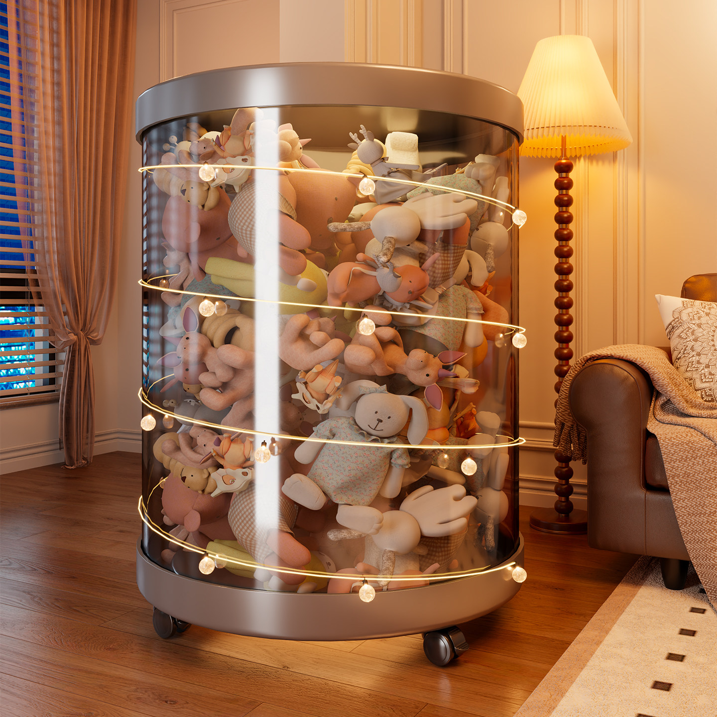 娃娃收纳桶新款家用装毛绒玩具