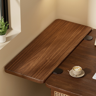 实木桌面延长板免打孔扩展延伸扩大托架电脑桌子手托加长加宽接板