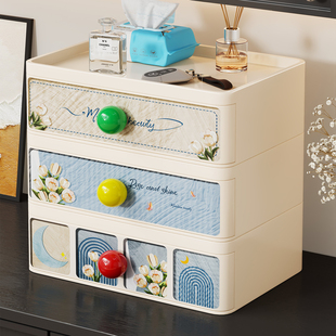 门口入户玄关收纳盒桌面钥匙口罩药物杂物整理可叠加抽屉置物架子