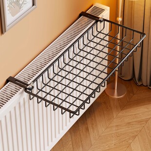 暖气片晾衣架挂在暖气上方的置物架免打孔晾晒晾衣杆神器毛巾挂钩