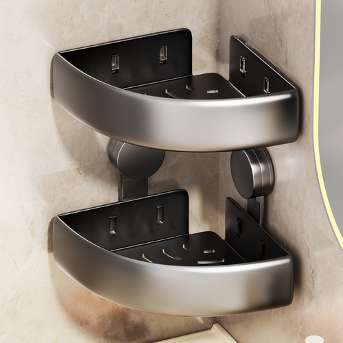 墙上收纳架淋浴房壁挂式转角支架