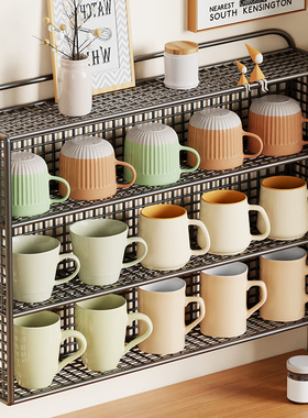 杯架浴室桌面收纳置物架洗漱用具储放架家用多功能水杯分层整理架