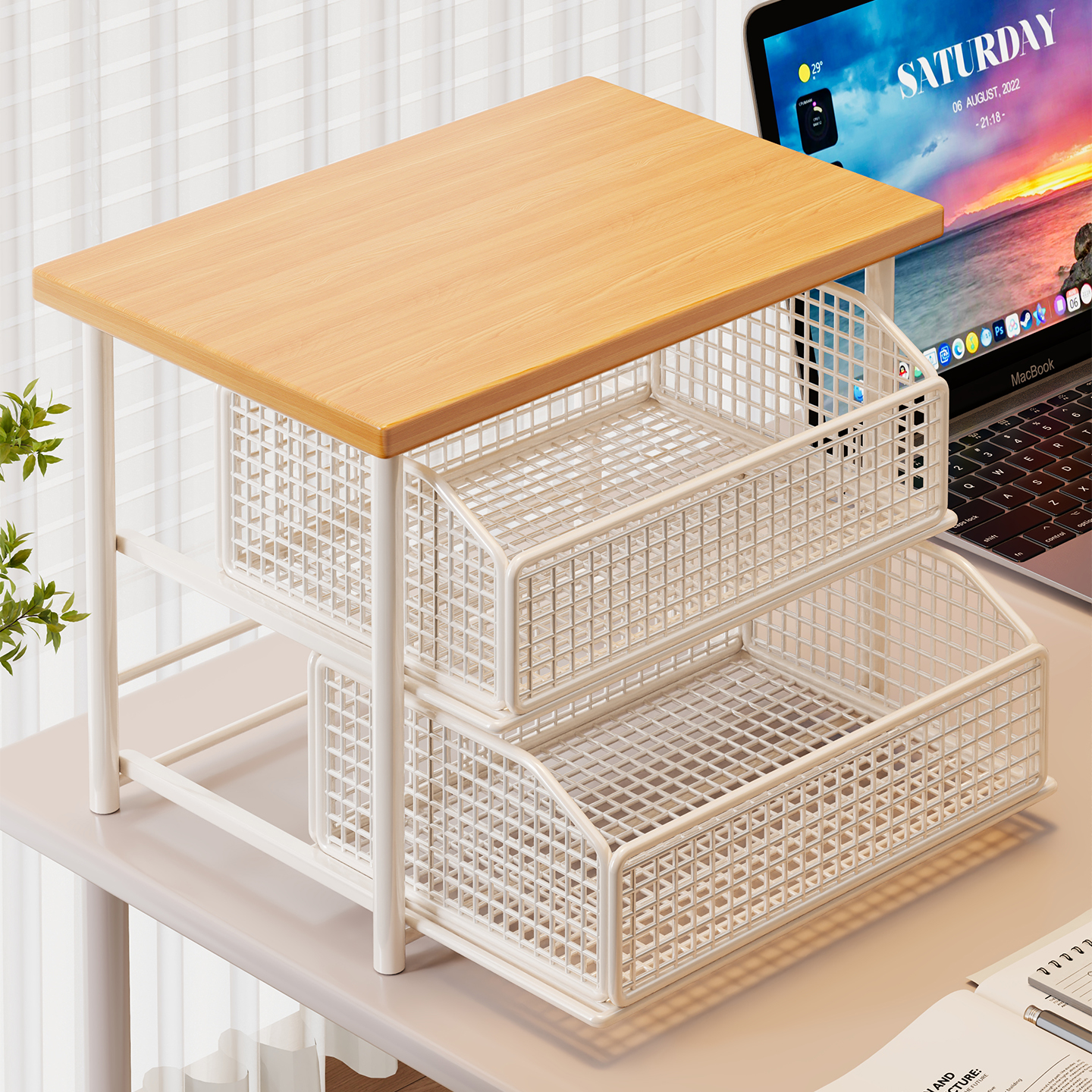 打印机架置物架桌上文件收纳架