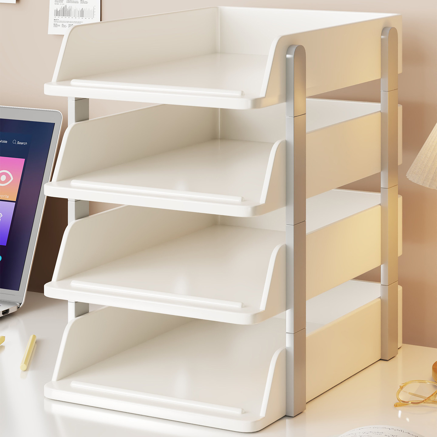 桌面文件置物架学生书桌整理书架