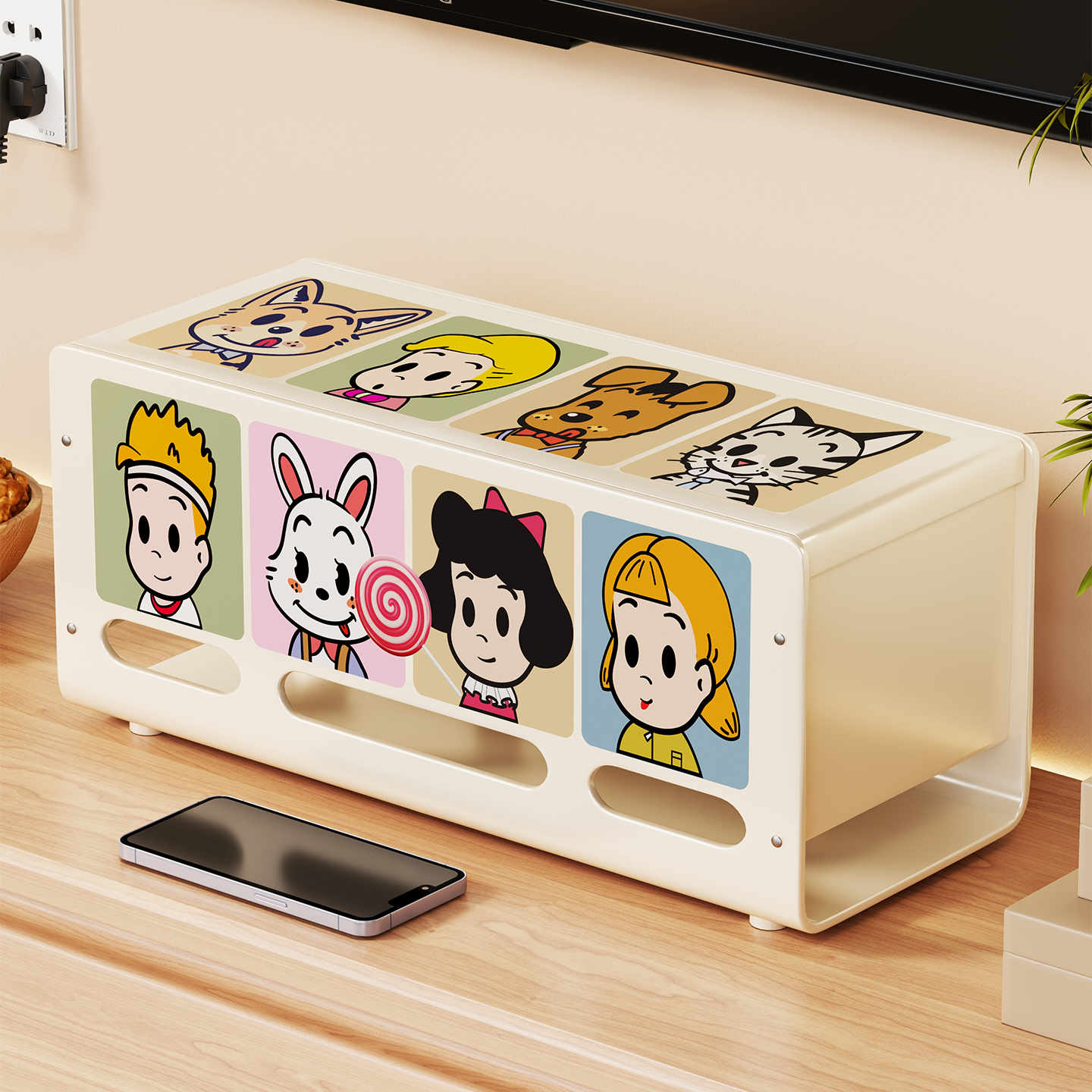 电线收纳盒家用台面集线器