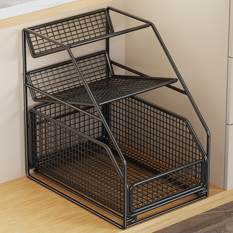 下水槽置物架厨房抽拉式简