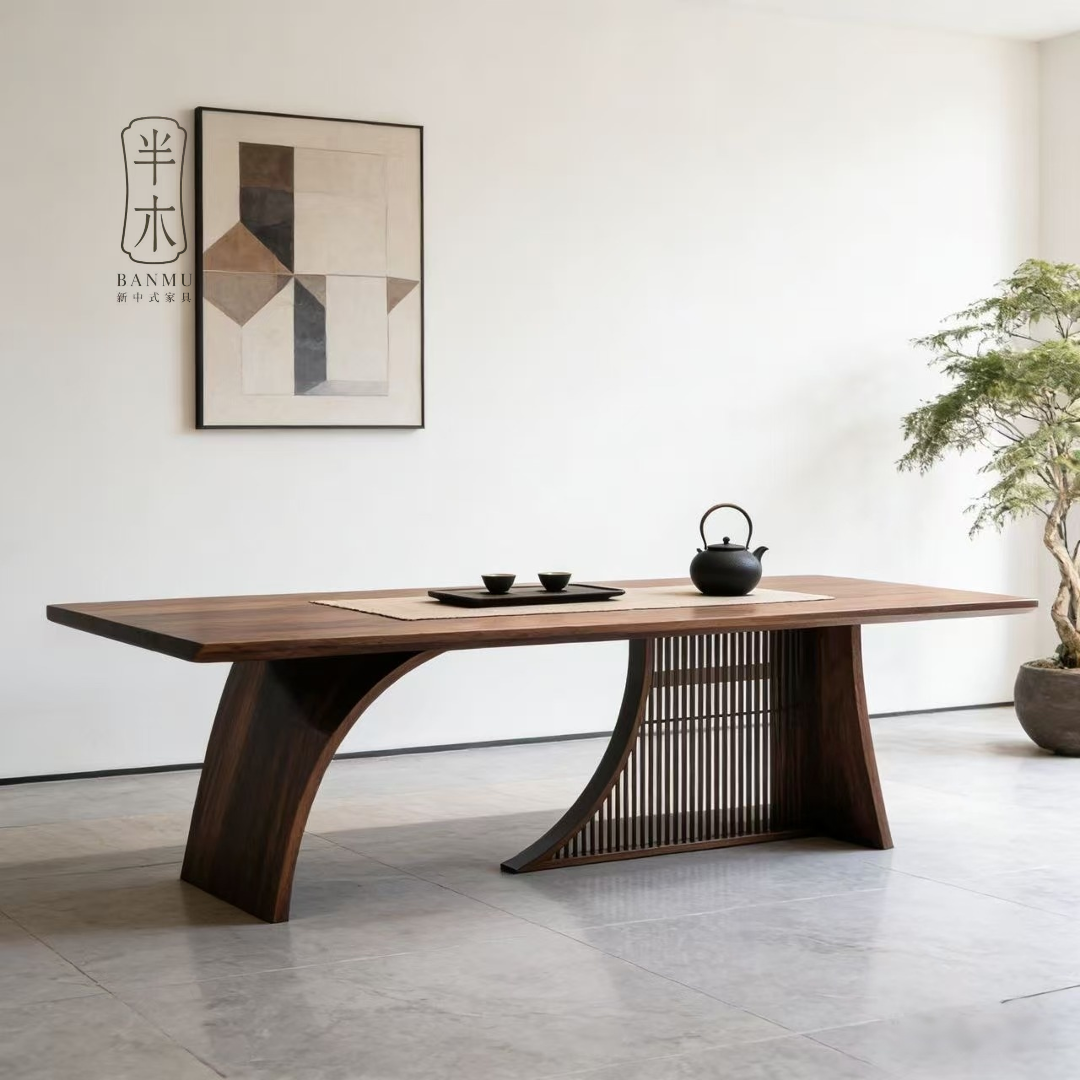 宋式美学茶桌高端定制北美黑胡桃办公室简约泡茶台酒店设计师同款,住宅家具,家用茶台/茶桌,淘宝优惠券,粉丝福利购,淘宝优惠卷