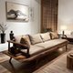 禅意北美黑胡桃木沙发2026新款 榫卯实木直排沙发简约轻奢家具定制