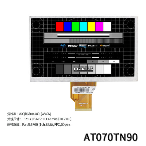 群创7寸 AT070TN90/92/93/94液晶显示屏驱动车载7DD1+1高亮屏幕